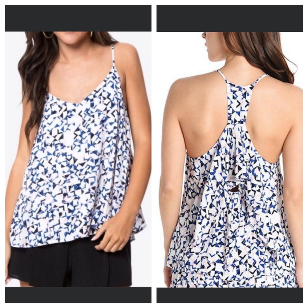 Cupcakes and Cashmere Elden Ruffle Racerback Tank